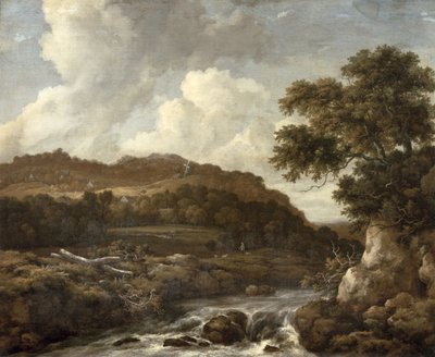 Gebirgige bewaldete Landschaft mit einem Wildbach von Jacob van Ruisdael